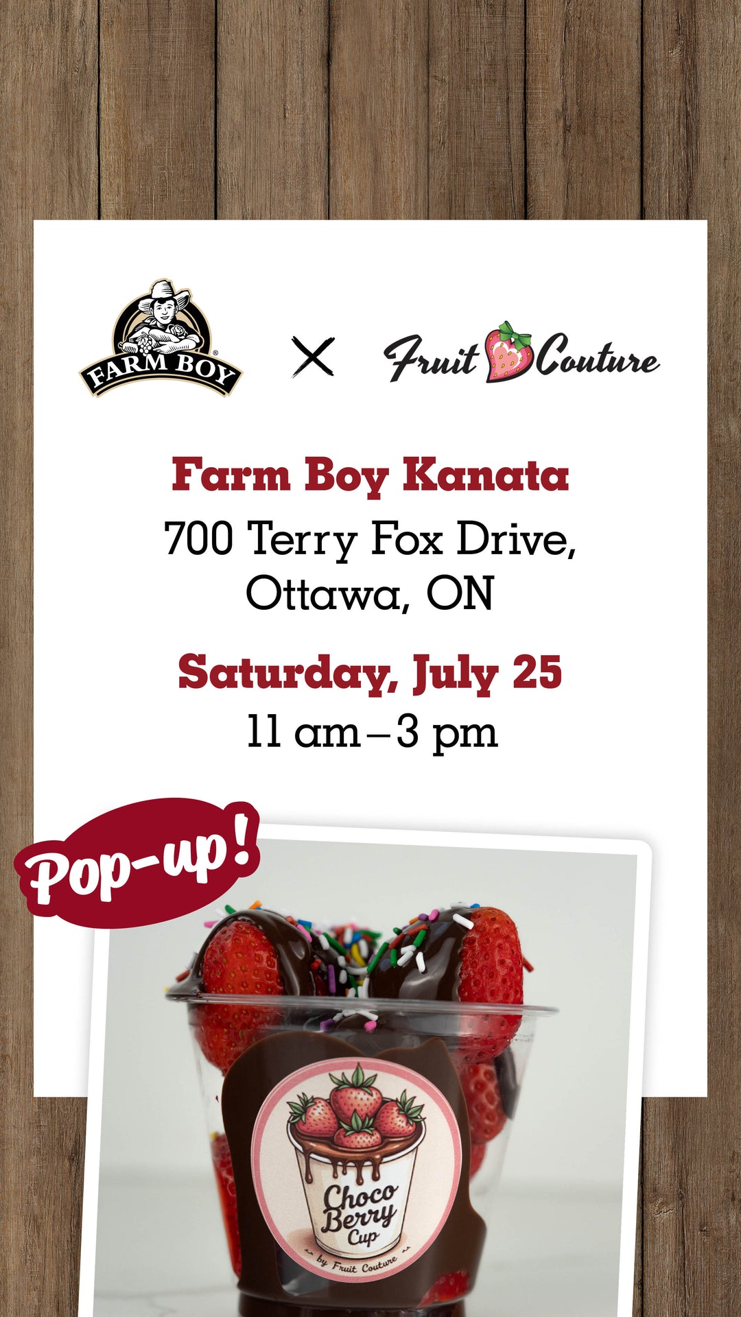 Fruit Couture Is Popping Up at Farm Boy Kanata!