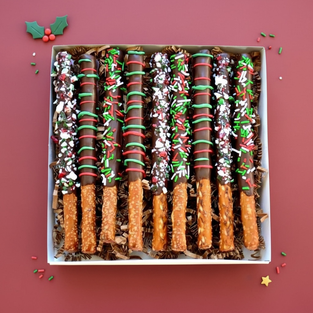 Holiday Pretzel Rods