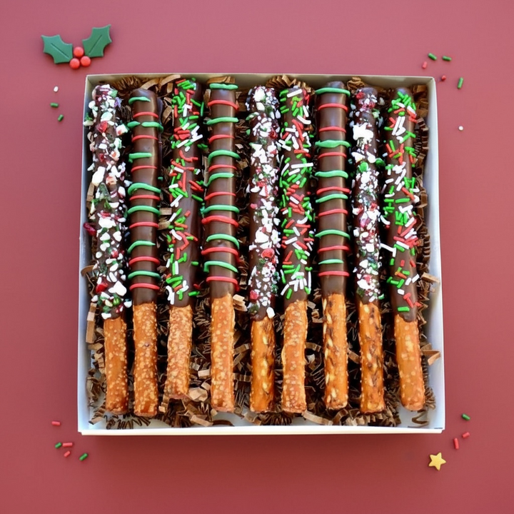 Holiday Pretzel Rods
