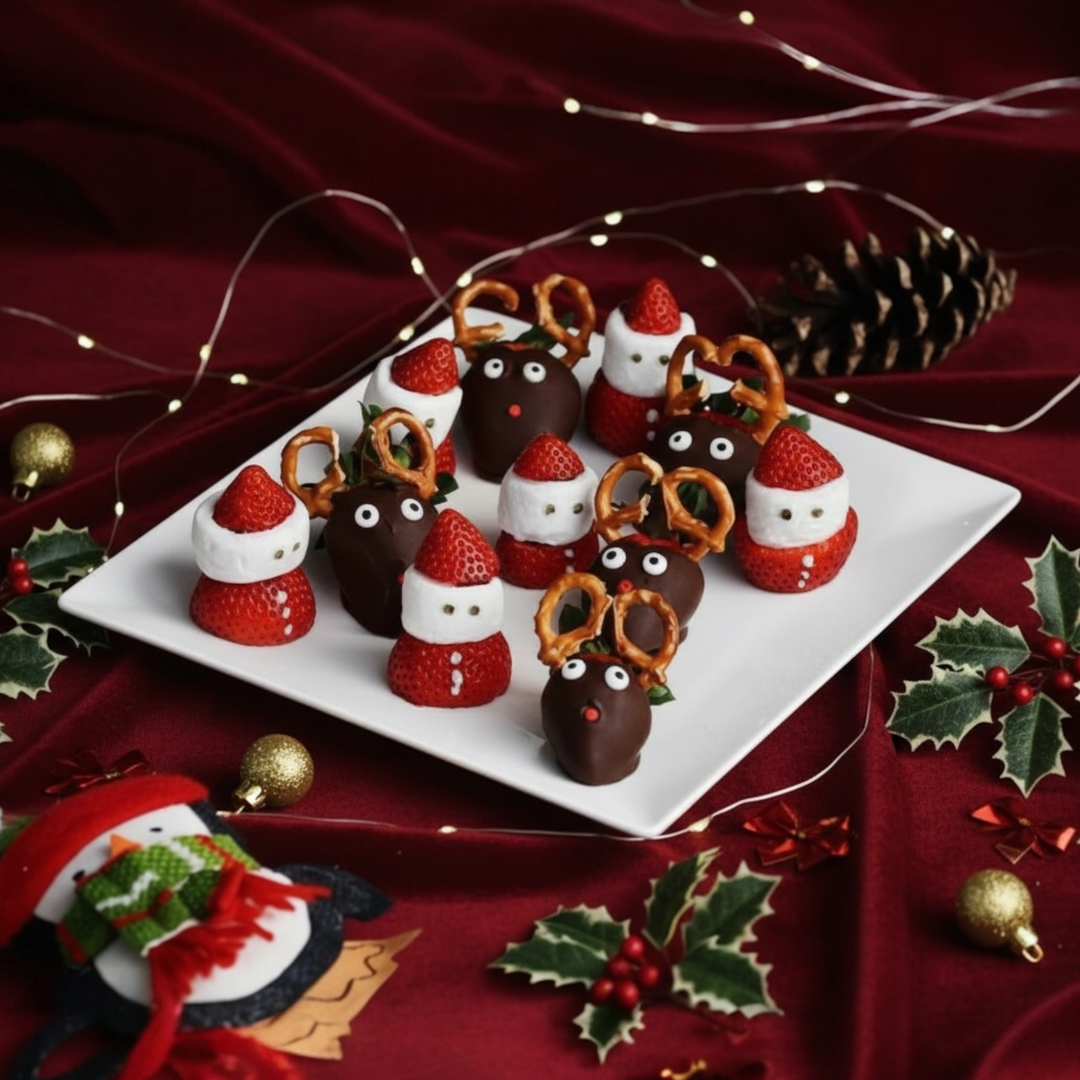 SANTA & RUDOLPH PLATTER