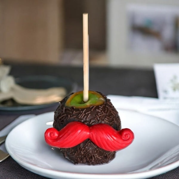 Moustache Caramel Apple