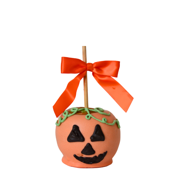 Jack-O-Lantern Caramel Apple