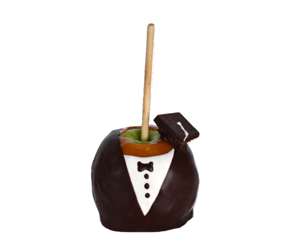 Graduation Cap Caramel Apple