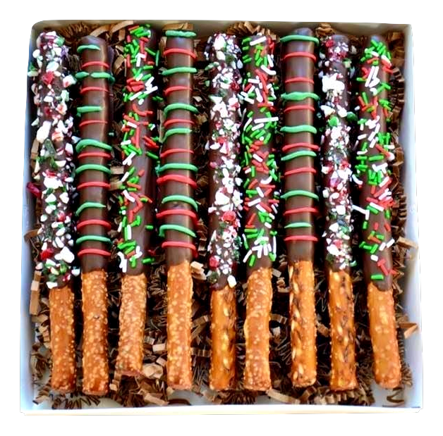 Holiday Pretzel Rods