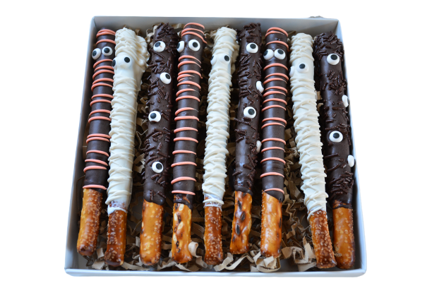 Monsters & Mummies Chocolate Pretzels