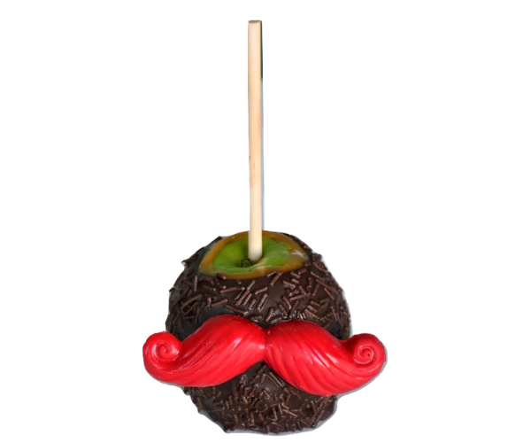 Moustache Caramel Apple